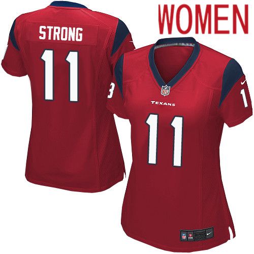 Women Houston Texans #11 Jaelen Strong Red Nike Player Game NFL Jersey